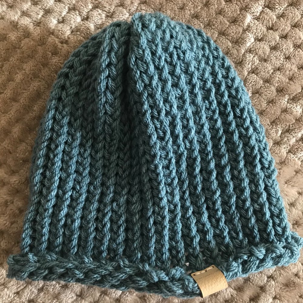 Raw Edge Beanie [Teal]